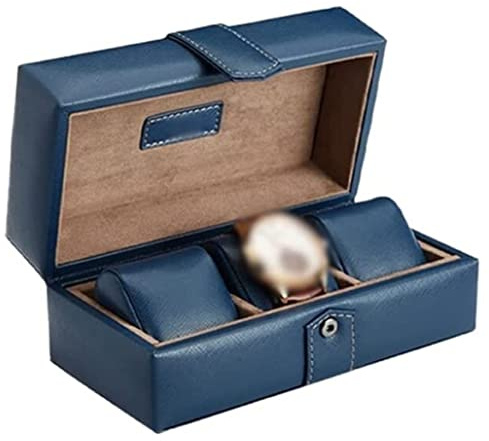 CVNIMV Estuche para Relojes Estuche Enrollable para Relojes Caja Enrollable para Relojes Caja de Cuero para Relojes con 3 Ranuras Estuche de Viaje para Guardar Relojes Estuche o