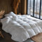 GDFP Daunendecke 200x200, 80% Daunen und 20% Federn, Maschinenwäsche, Bettdecke 200x200cm Daunen, Wärmeklasse: warm, Füllgewicht 1400g, Weiß
