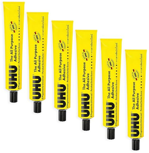 UHU All Purpose Adhesive Glue - 60ml - Pack of 6 Tubes