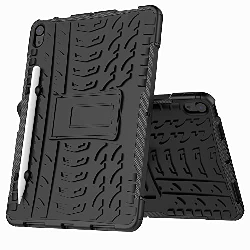 Tablettskydd Tablettskydd For iPad Air4/10.9Ich/Pro 11 2021 2020 2018/AIR 5 2022 Däckstrukturschockproakt TPU+PC Skyddande fodral med vikhandelsstativ Hemma för surfplatta(Siyah)
