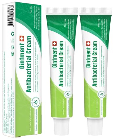 Crema Antibiótica, 2 × 15 G De Ungüentos Anestésicos A Base De Hierbas Naturales, Ungüento A Prueba De Mordeduras, Crema Antipicazón, Antibióticos Calmantes s-uaves Para Pieles Sensibles, Para Mujeres