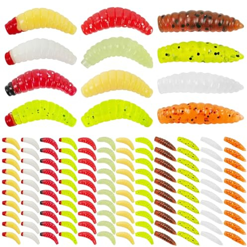 L PATTERN Señuelo de goma para trucha, cebo de goma para lucioperca, lucio, trucha, cebo de pesca, silicona, gusano