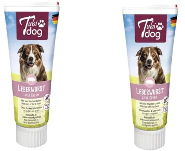 Tubi DOG Delikatess - Salsiccia al fegato | Confezione doppia | 2 x 75 g | Mangime complementare per cani | Senza zucchero