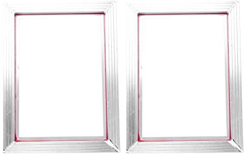 Tumintu 2X Telaio Nel Alluminio per Serigrafia A3 31X41cm con Rete Nel Poliestere Bianco Stampa 43T Nel Seta per Circuiti Stampati Ad Alta Precisione