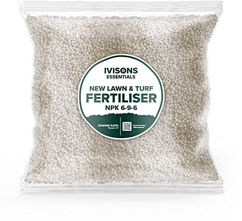 Ivisons Pre Seed Granular Fertiliser 6-9-6 | Feed For New & Established Lawns and Turf | Provides Soil With Essential Nutrients To Establish Strong Roots | Aids Seed Germination | Covers 40m2… (1KG)