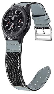 AEHON Nylon-Lederarmband für Garmin Venu 2 Armband für Garmin Vivoactive 4 Smartwatch-Armband, 22 mm, 22 mm, Achat