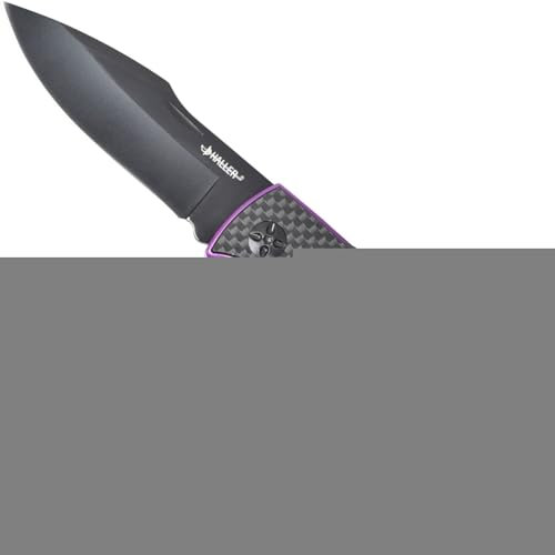 Haller Stahlwaren Haller Taschenmesser mit Carbon Griff in Lila und Hosenclip