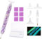 14pcs Diamond Painting Art Drill Pen Set,Resin Luminous 5D Point Drill Pen Tools,with Wax&Storage Box,Cross Stitch Diamond Rhinestone Beads Picker,DIY Nail Art Embroidery Decoration(Purple)