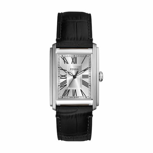 Fossil Carraway Watch for Men, Quartz Movement with Leather Or Stainless Steel Strap, Grahite