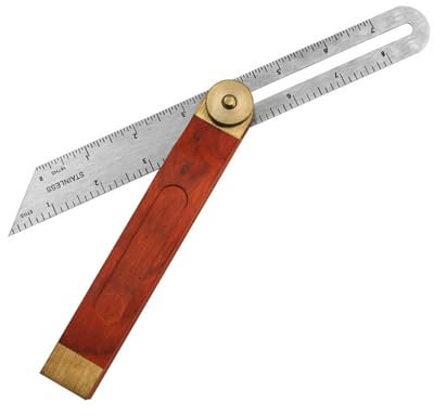 QUETTO Sliding Bevel 9 Inch Adjustable Carpentry T Square for Accurate Bevel Gauge Ruler Stainless Steel with Hardwood Handle for Craftsman Woodworking Carpenter