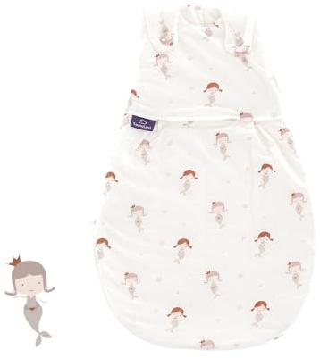 Dreameland – Sacco nanna Love Mermaid | Sacco nanna traspirante | 2,5 TOG | Sacco a pelo per tutto l'anno | per l'estate e l'inverno | certificato Öko-Tex 100 | a partire da 0 mesi