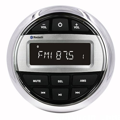 Ocnvlia Radio EstéReo para con Bluetooth, Resistente Al Agua, FM, Am, Reproductor de Audio Digital para, Calibre, ATV, UTV, Carrito, Motocicleta