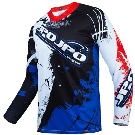 PSPORT Dirt Bike Trikot für Jugendliche, Kinder Mountainbike-Hemd Langarm Kinder Downhill-Trikots für Motorrad Motocross BMX Moto MX Offroad-Rennen, 12 Jahre