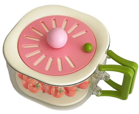 Ciotola Per Lavare Frutta,Scodella Per Pulire Verdure - Scatola Portatile 2 In 1 Con Manico Piegh