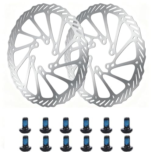 2 Pack Bike Disc Brake Rotors with 12 Bolts, 160/180/203mm Disc Brake Rotor Stainless Steel Bicycle Rotors for Mountain Bike Road Bike MTB BMX Bicycle Accessories (160mm)