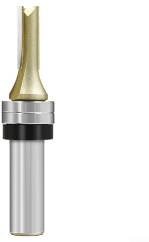 Fresa for fresatura a doppio filo con gambo da 1/2, fresa a doppio taglio da 8x22 mm for rifiniture precise del legno e finiture di fresatura pulite
