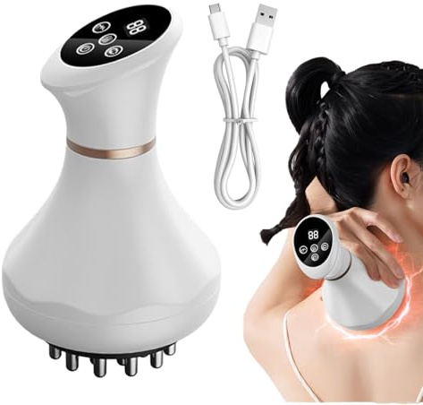 Appareil de Massage Électrique pour le Dos - Massageur Portatif Chauffant Sans Fil | Appareil de Stimulation Musculaire - Pour Femmes Et Hommes, Relaxation Du Dos, Nuque, Épaules, Bras, Jambes, Abdome