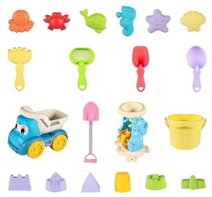 Générique Jeux de Plage pour,20 pièces de Jeux de Sable vifs avec Seau et pelles, pour Voyages, Plage, Jardin, Piscine, Camping, Pique-Nique | pour, Piscine, Jardin, Camping, Pique-Nique, act