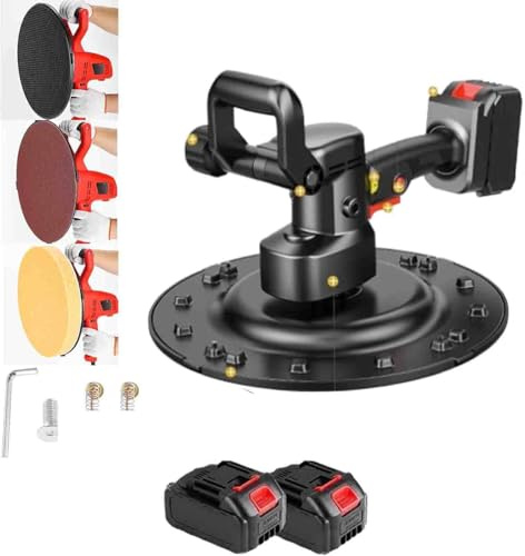 Sladdlös elektrisk Trowel 21V, 6-Speed väggslätningsmaskin med borstlös motor, justerbar handtag för gipspolning och konkrete slipning, perfekt för professionell gipsfinishing och DIY
