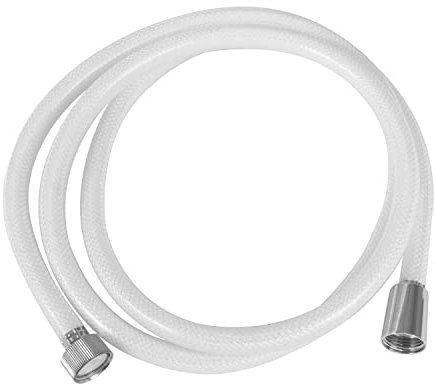 Amig - Flexible de douche universel Mod.9902 en PVC renforcé blanc | Longueur : 1,75 m | Tuyau long pour douches encastrées ou baignoires | Léger et résistant