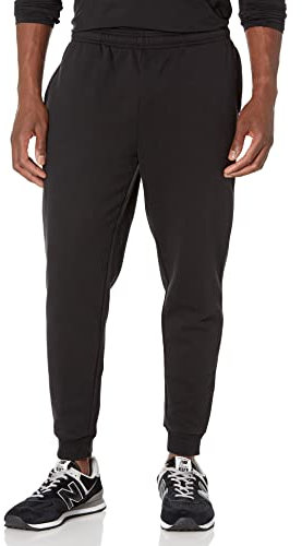 Amazon Essentials Herren Entspannte Jogginghose, Fleece, Bequeme Passform, Schwarz, XL