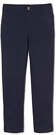 French Toast Boy's Adjustable Waist Stretch Straight Fit Chino Pant, Navy, 14 Years
