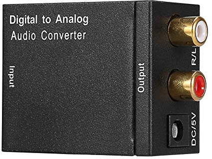 Socobeta DAC-omvandlare digital till analog ljudomvandlare adapter med optisk kabel