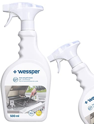 Wessper 2x Ugnsrengörare Spray 500 ml, Grillrengörare, Rostfritt Stål | Extra Starkt Koncentrat, Perfekt för Wok, Ugn, Gasolgrill, Spis, Stekpannor, Lättanvänd sprayflaska