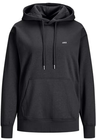 JJXX Jack & Jones Damen Jxabbie RLX Ls Every Hood SWT Noos Kapuzenpullover, Black/Print:White Logo, M