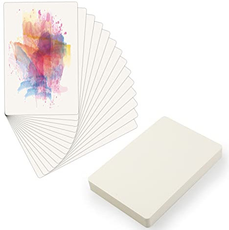 50 hojas Tarjetas Acuarela en Blanco, 12x18 cm Tarjetas Papel Acuarela Watercolor Paper Watercolor Cards para Principiantes Artistas Adultos Niños Estudiantes Pintura