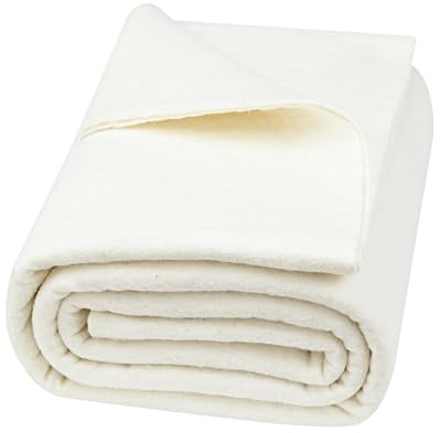 PLANTIONAL Grinding Natural Cotton Quilt Batting: 59-Inch x 79-Inch Light Weight Purely Natural All Season Quilt Batting for Quilts, Craft and Wearable Arts