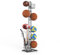 Nisorpa Ballregal, Basketball Aufbewahrungsregal Abnehmbares Standing Halter with 7 Ball Ständer und Körben, Vertical Ball Rack Halter für Rugby Volleyball Fußball Display