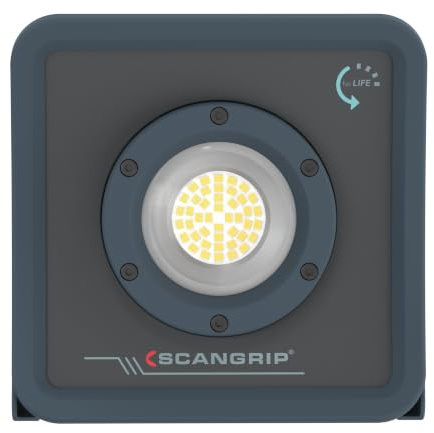 Scangrip NOVA R, wiederaufladbare USB-C-LED-Lampe, kompakt und leicht zu transportieren, ergonomisches Design, Wasser- und staubgeschützt, 2000 Lumen
