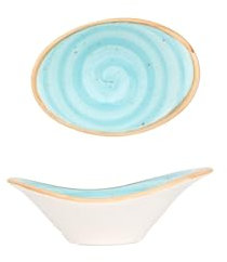 Bonna Placa de servicio - Aqua - Porcelana - 27 cm (750cc) - juego de 2