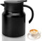 APOMOONS Thermoskanne mit Teesieb, Tee Thermoskanne 1L Teekanne mit Siebeinsatz, Isolierkanne Kaffeekanne mit Filter, Thermoskanne Edelstahl Doppelschicht, Teekanne Thermo für Kaffee,Tee, Milch
