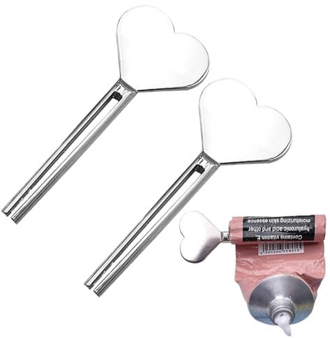 Chiave del tubo del dentifricio - Tasto di spremitura del dentifricio | Rullo del tubo di spremitore di dentifricio | Whinger a tubo a rulli in acciaio inossidabile a 2 pezzi | Chiave di spremitore de