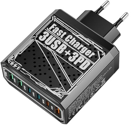 Adattatore Europa USB da parete, caricatore multiporta da viaggio portatile, smartphone tablet computer, design compatto universale, ricarica rapida affidabile, presa europea integrata