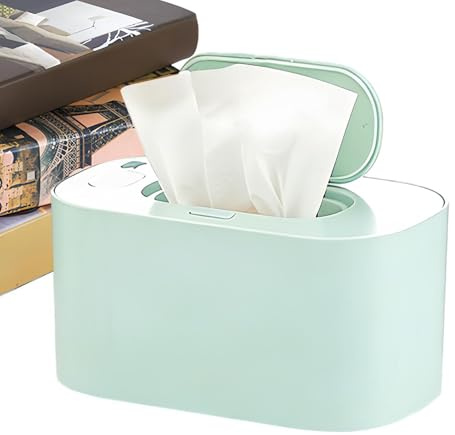 Wipe Warmer-Hög kapacitet konstant temperatur, Uppvärmd blöjvävnadsfodral, Fuktservetter Värmare, Skrivbordsförvaringsorganisatör, Skötlåda för barnkammare| För spädbarn Essential Portable
