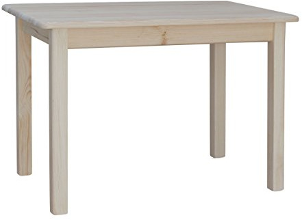 k koma - Tavolo da pranzo in pino massiccio, 100 x 60 cm, non trattato, per cucina e ristorante, nuovo