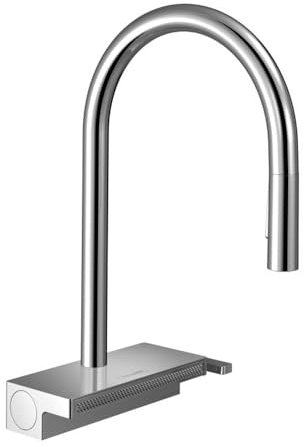 hansgrohe Aquno Select M81 - Küchenarmatur mit Brause ausziehbar, 3 Strahlarten, Wasserhahn Küche mit Auslaufhöhe 170 mm, Mischbatterie Küche schwenkbar, Chrom