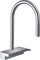 hansgrohe Aquno Select M81 - Küchenarmatur mit Brause ausziehbar, 3 Strahlarten, Wasserhahn Küche mit Auslaufhöhe 170 mm, Mischbatterie Küche schwenkbar, Chrom