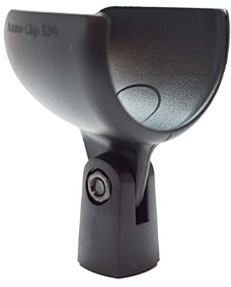 Battle Plan Harmonica Accessories Ammo Clip 520 Support de micro Bullet compatible avec Shure 520DX Green Bullet, Superlux D112/C et autres microphones harmonica similaires (noir naturel)