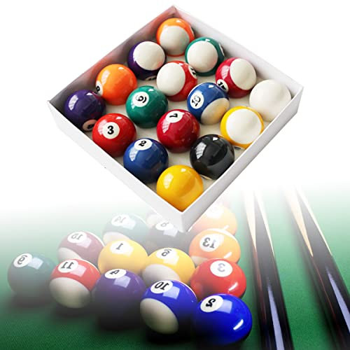 BETRAM Billard-Pool-Ball-Set, 2 1/4 Zoll professionelles Billard-Pool-Bälle-Set in regulärer Größe, kompletter 16 professioneller Pool-Billard-Ball-Ersatz für Billardspiele Diameter5.25cm