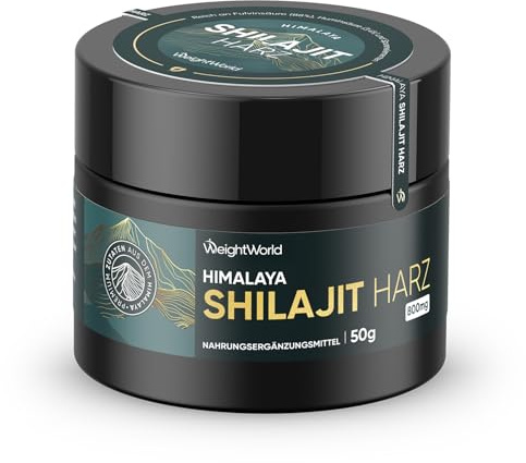 Shilajit Resin 50g - 800mg Himalayan Shilajit Resin med Ashwagandha, Gurkmeja, Black Musli Extract - Rik på fulvinsyra (88%), humussyra (3,4%), spårämnen - Alternativ till kapslar och pulver