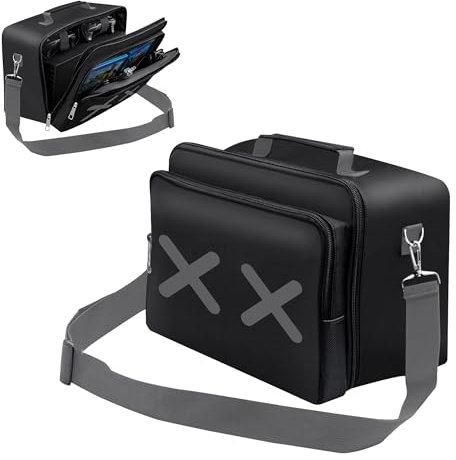 PsyKim Travel Case Bag Carrying Case Game Storage Bag Protective Case for Xbox Series X Console/Controller/Cables/Multiple Pockets for Gaming Accessories