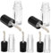 HONMEET 5-teilige Leere Lipgloss-tuben Nachfüllbare Lippenbalsam-flaschen 6 Ml Transparente Kosmetiktuben Mit Stab Für Reisen Und Ausflüge