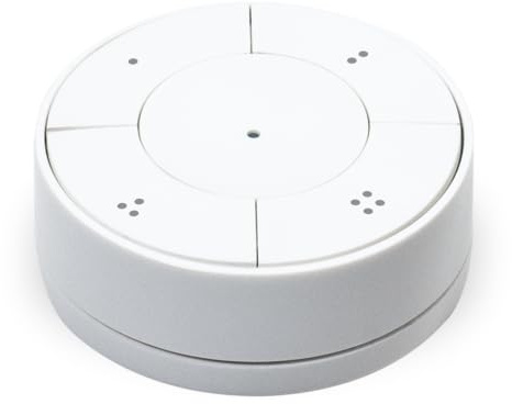 Smart Scene Switch with 5 Buttons and rotating wheel, compatible with Home Assistant and other major Zigbee hubs (white)