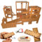 Mount-Flix Basis Set Budget - kreatives Kinderspielzeug aus Biokunststoff mit 50% Holz, vielseitiges Kinder-Konstruktionsspielzeug, Baukasten mit 160 Bausteinen inkl. Zange und Stiften