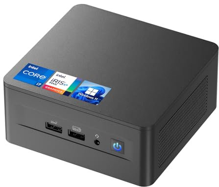 NUC geeignet für Intel NUC 12 Pro, ASUS NUC 12 Pro Wall Street Canyon Mini PC, i7-1260P, 16GB RAM, 512GB SSD, Win 11 Pro, 8K/4K, Quad-Display, Gigabit Ethernet, Wi-Fi 6E, Bluetooth 5.3 (NUC12WSHi7)