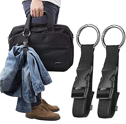 Clysburtuony 2 pcs Luggage Straps with Ring Hooks and Buckle Premium Accessory Connecting for Travel Bag Closure Luggage Accessories (Bag Hook)